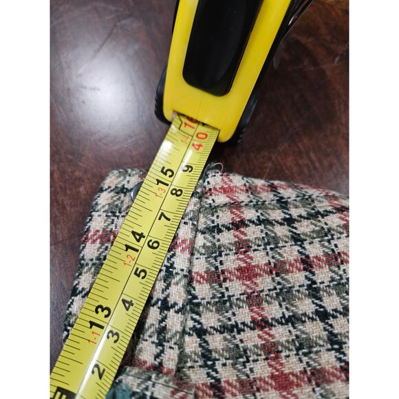 Vintage Century of Boston Plaid Midi Wool Skirt Size 12 Cream Green Pink Pleated - Picture 4 of 7